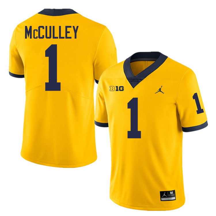 Donaven McCulley Michigan Jersey,Michigan Wolverines #1 Donaven McCulley College Football Jersey Youth-Maize